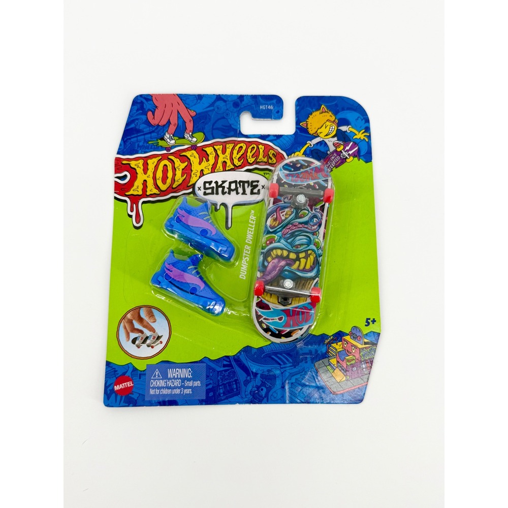 Hot Wheels Skate‎ Tony Hawk Dumpster Dweller Fingerboard with Skate Shoes HGT46